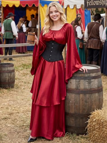 Underbust Corset Top for Women Renaissance Pirate Costume Small Black - image 4