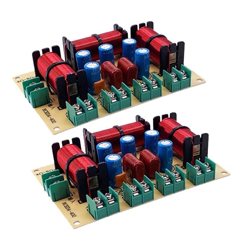 2 x 4-Wege-Lautsprecher, Bass-Frequenzteiler, Heimkino, HiFi-Stereo-Schaltung, Audio-Crossover-Filter