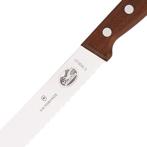Miniatura 4 de Victorinox Cuchillo de pan de borde ondulado de 8 pulgadas, mango de palisandro