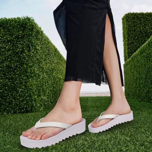 Image of KuaiLu Women's Arch Support Platform Flip Flop Sandals