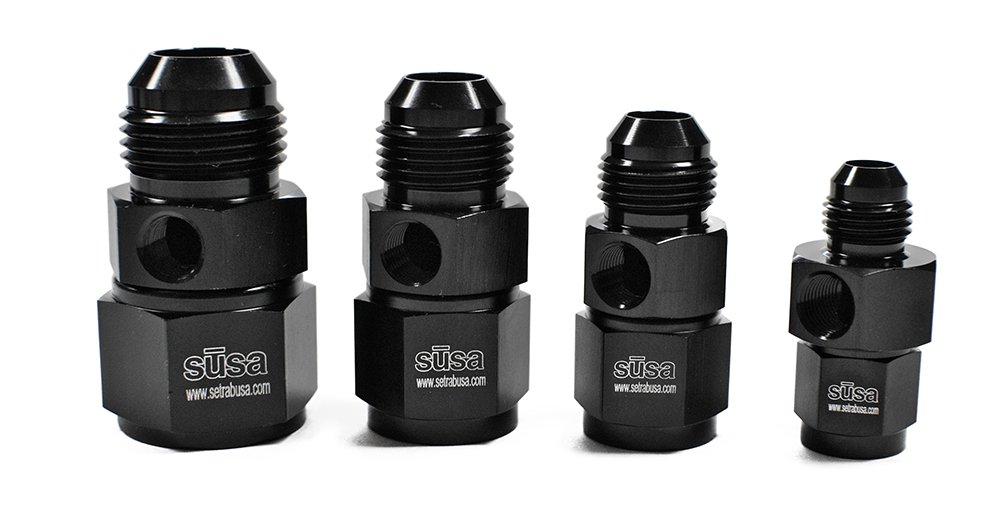 Setrab 22-AN10AN10-NPT18T InLine Port-Adapter SUSA AN10-AN10 Swivel, NPT Port