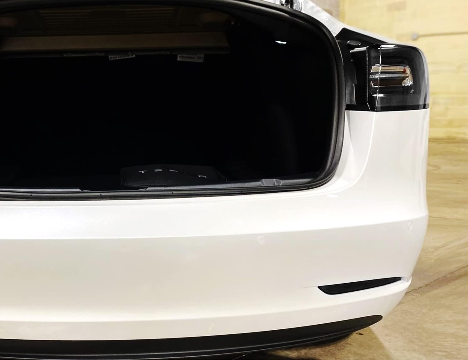 iJDMTOY OE-Spec Dark Smoked Rear Bumper Reflector Lens Replacements Compatible with Tesla 2017-2023 Model 3