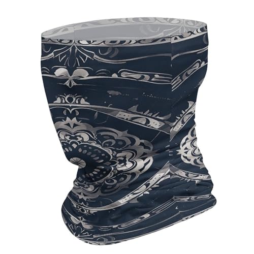 Balaclava para Hombres y Mujeres con Línea Plateada, Máscara Facial Antiviento, Transpirable, Pañuelo Protector Solar, Cubreboca, Bufanda para Esquiar, Caminar, Ciclismo miniatura 3