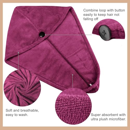 Image of Sassoon Venir Microfiber Hair Wrap Towel for Women (Chestnut Color, Free Size) with Smooth Texture Super Absorbent Quick Dry Hair Turban for Drying Hair