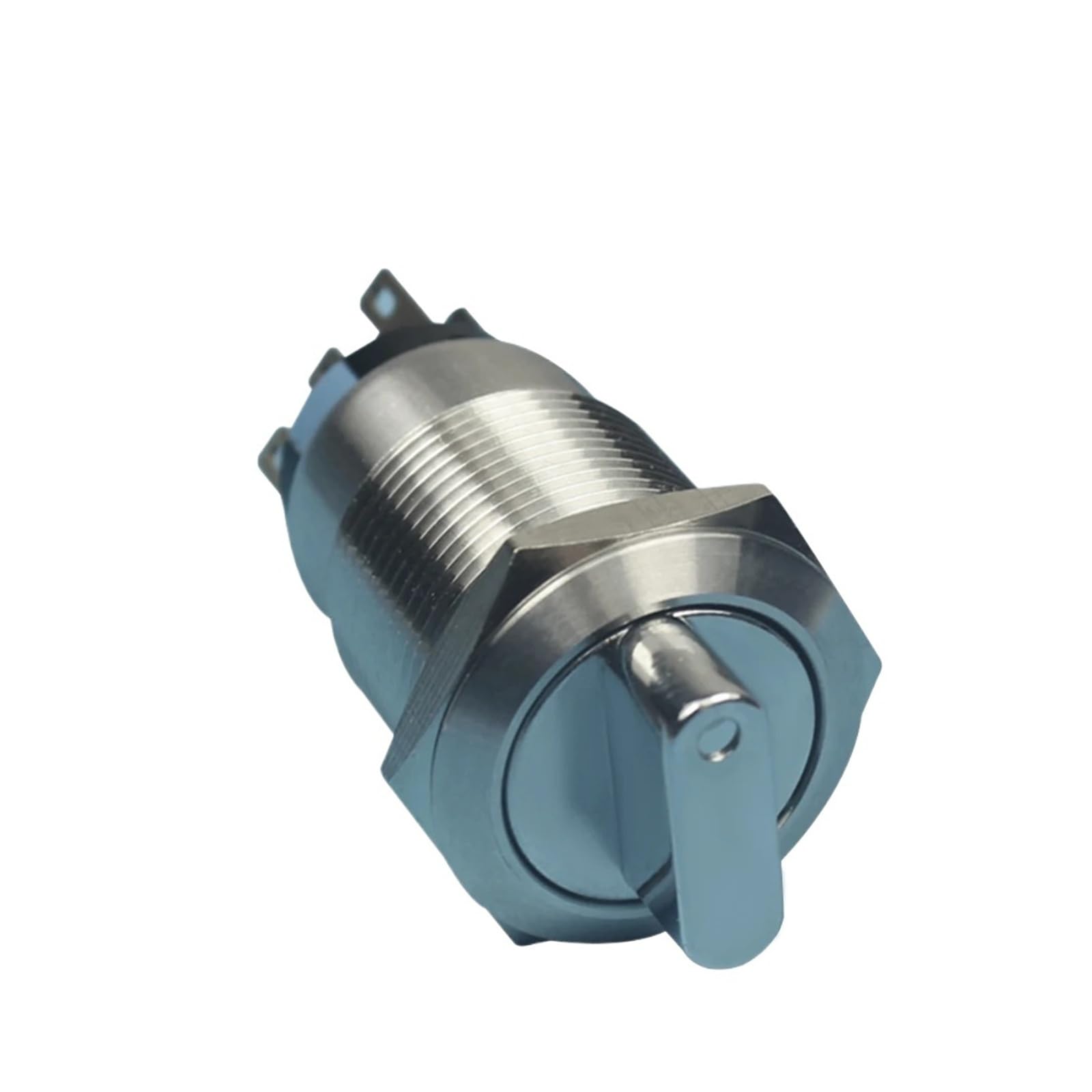19mm Anti Vandal Knob Switch with 1NO1NC 2 Position ON-Off Selector Switch Electric Key Rotary Switch
