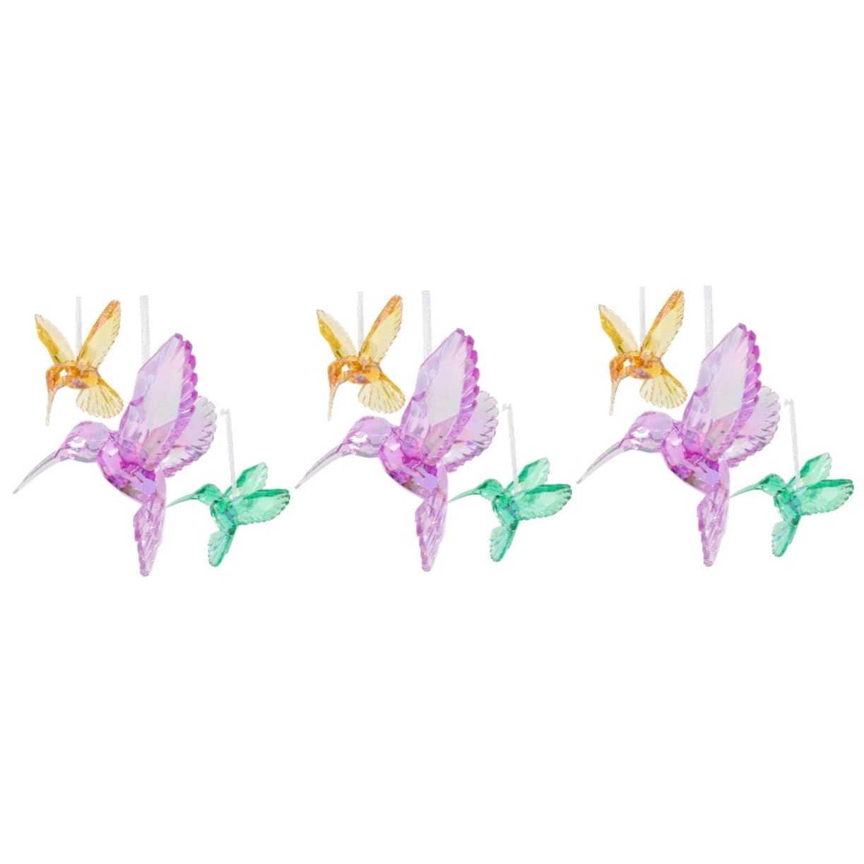 STOBAZA 9stücke Teiliges Hummingbird Ornament Transparentem Irideszentem Design Dekorative Vogelanhänger Für Weihnachten Hochzeiten Und Partys Für Wohnräume Und Garten