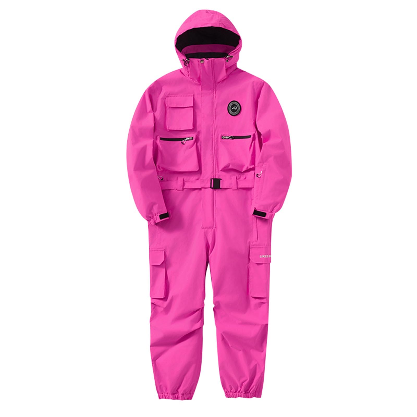 Generisch 2026 Tuta da sci monopezzo oversize per uomo e donna per la stagione della neve Tuta da sci mono impermeabile e isolata (L)