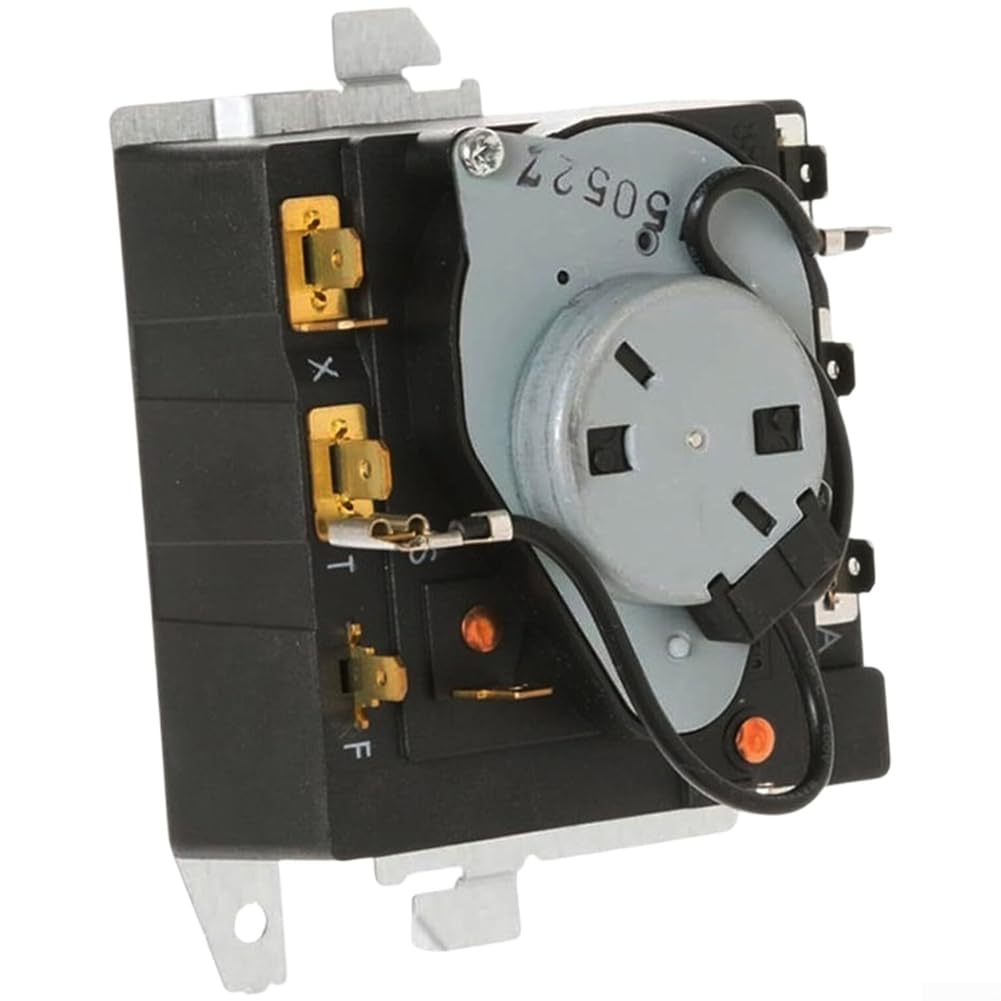 Repuesto de temporizador de secadora de marca de electrodomésticos, compatible con modelos We04x24550 y We4m527, color blanco y gris, pieza de ajuste directo para reparación de máquinas de lavandería