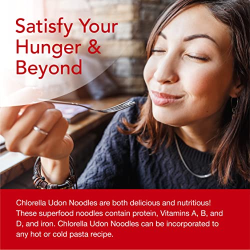 Sun Chlorella Japanese Udon Noodles Chlorella Green Algae Instant Healthy Boost For Soup, Pasta, Stir Fry Bowls - Dry, Ready To Cook - Vegan, Vegetarian - 7.8 Oz (4 Servings) #TOP6