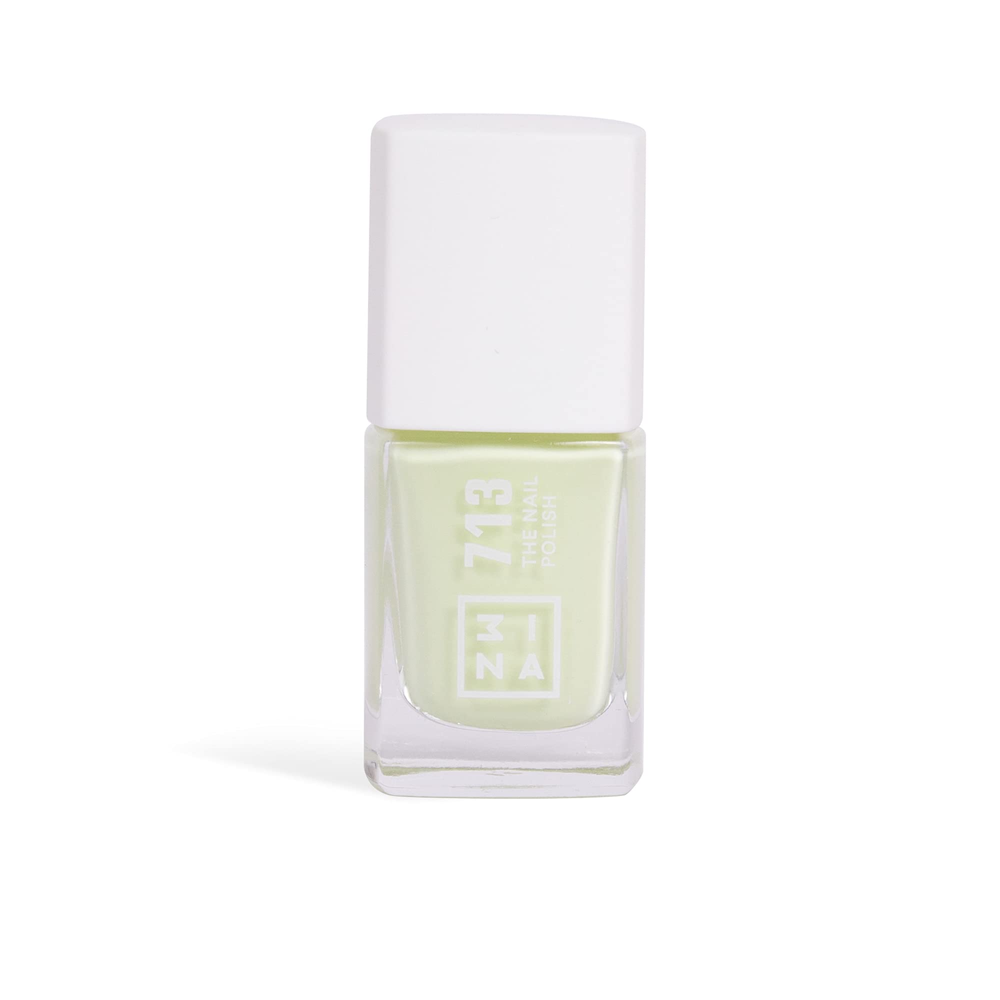 3INA MAKEUP - The Nail Polish 713 - Light lime Nail Polish with Longwearing Formula - Gel Nail Polish Effect of Intense Color - Glossy & Smooth Finish Fast Drying Nail Polish - Vegan - Cruelty Free