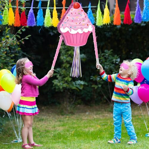 Harrycle EU-HARRYCLE-29874 Cupcake Birthday Piñata Donut Cake Piñata Small Pull String Piñata thumb #3