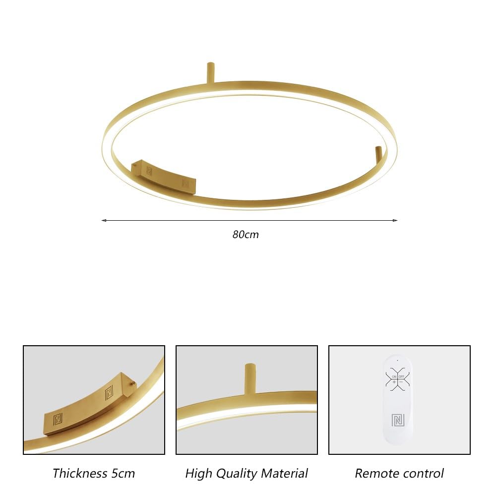 Immax NEO FINO Decken- (Wand-) Leuchte gold 80cm 55W 4285lm Tuya Zigbee 3.0 mit Fernbedienung