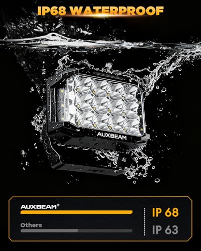 Image of Auxbeam V-MAX Series LED Light Pod 7 Inch, 270 Side Shooter LED Offroad Lights with Amber DRL, Auxbeam 7 Inch Pods Auxiliary Ditch Light for Truck ATV Jeep Ford