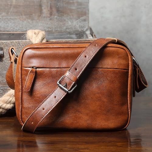 Crossbody Bag Vintage Handmade Messenger Bag Single Shoulder Wrap Top Layer Cowhide2