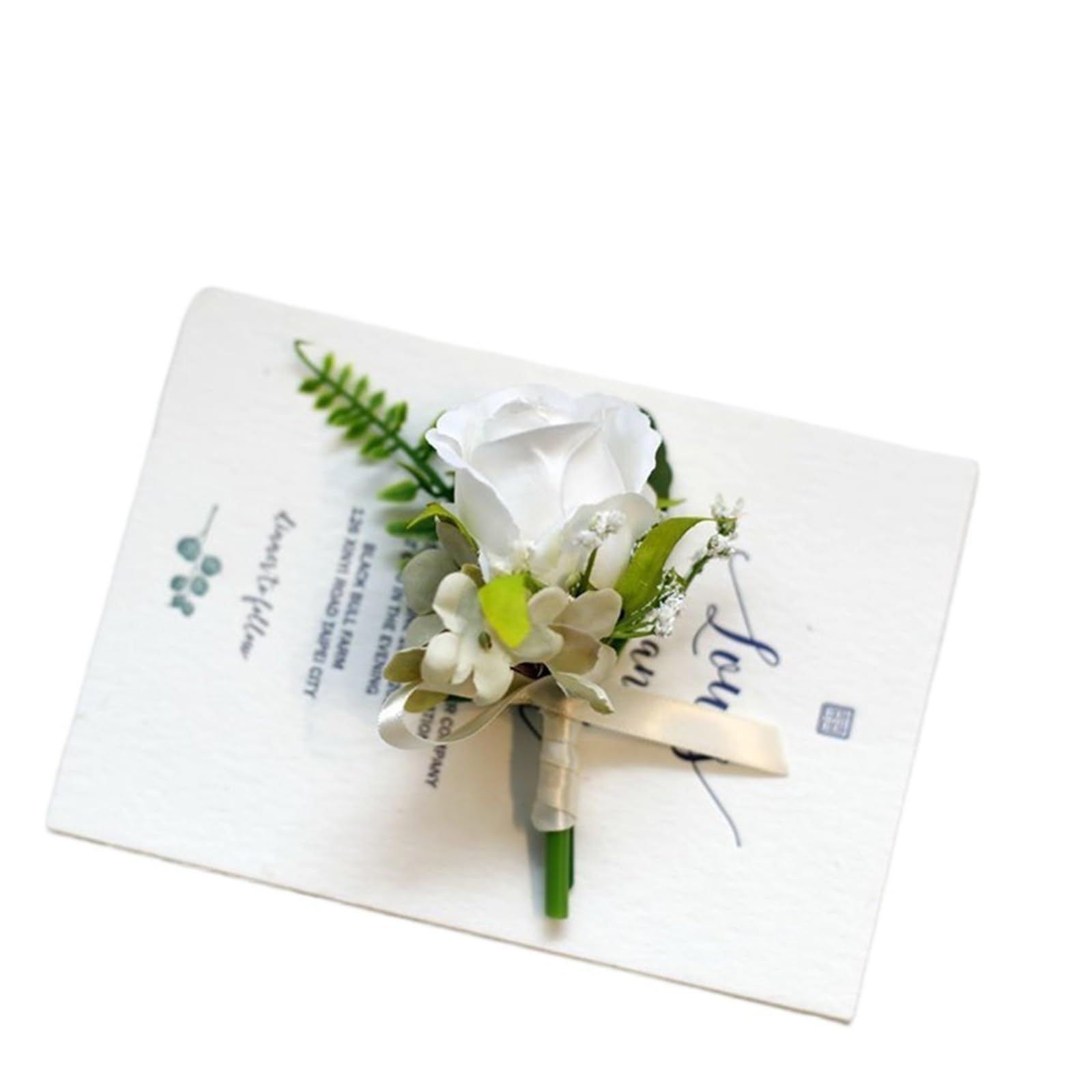 Wedding boutonniere Groom Boutonniere Man Pin Suit Corsage Bridal(Gold)