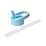 HYDRO CELL Sports Cap w/Straw for Wide Mouth Water Bottles - BPA Free Flip Spout Replacement Lid - 40 oz, 32 oz, 24 oz, 18 oz, 14 oz Sports Top Accessories (Sky Sports Cap, 14oz-40oz)