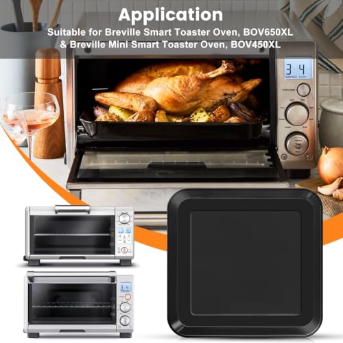 Image of 10 inch x 10 inch Baking Pan for Breville Compact Smart Oven，Food Grade Non-stick Toaster Replacement Parts Accessories Compatible with Breville Mini Smart Toaster Oven, Dishwasher Safe
