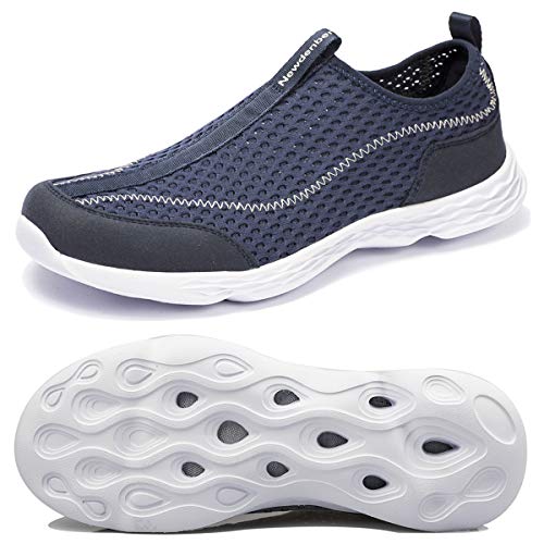 Zapatos de Playa para Hombres, Zapatos Aqua, Zapatos de natación de Secado rápido, Zapatos de Agua Antideslizantes, Talla 40-50, Azul Marino Ante,49 EU