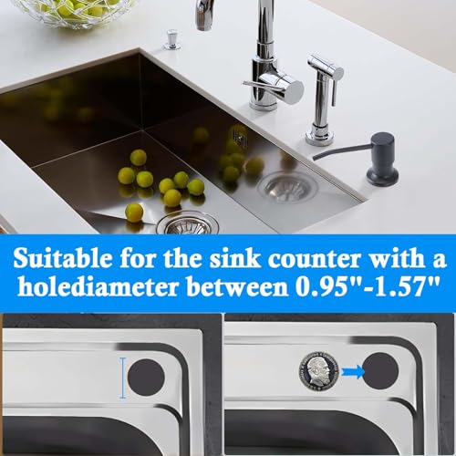 Image of Soap Dispenser for Kitchen Sink, Built in Sink Soap Dispenser with 47 inch Extension Tube Kit | 360 Rotatable Liquid Soap Dispenser for Kitchen or Bathroom Countertop