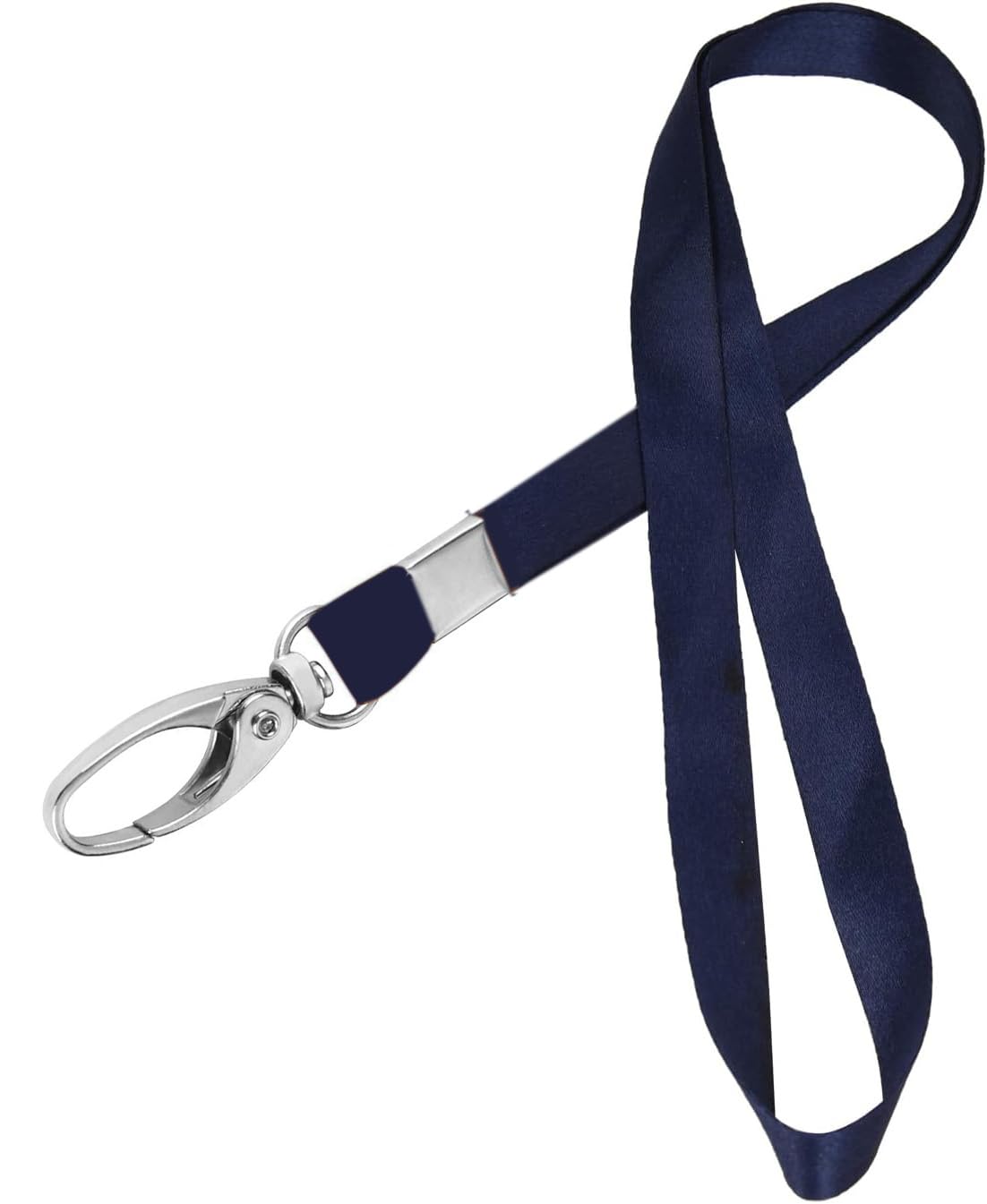 MOMAD Neck Strap Lanyard Swivel Hooks Clips for ID Card Holders (Navy Blue Pack Of 1)