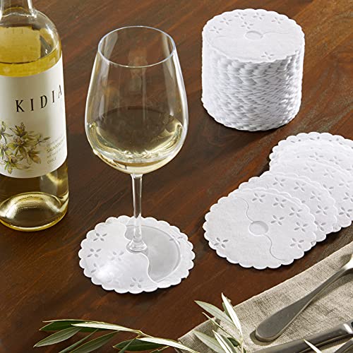 Regency Wraps Absorbent Disposable Fabric Covers For The Bases Of Stemmed Glasses, Pack Of 125, White #TOP6