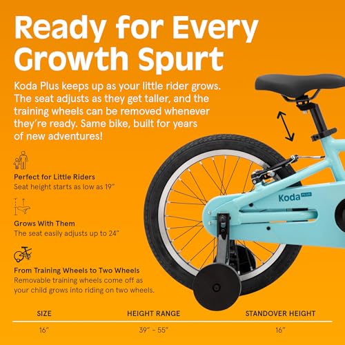 Image of Retrospec Koda Plus Kids Bike for Boys & Girls Ages 4-6 Years - 16 inch Children's Bicycle, Adjustable Seat & Handlebars