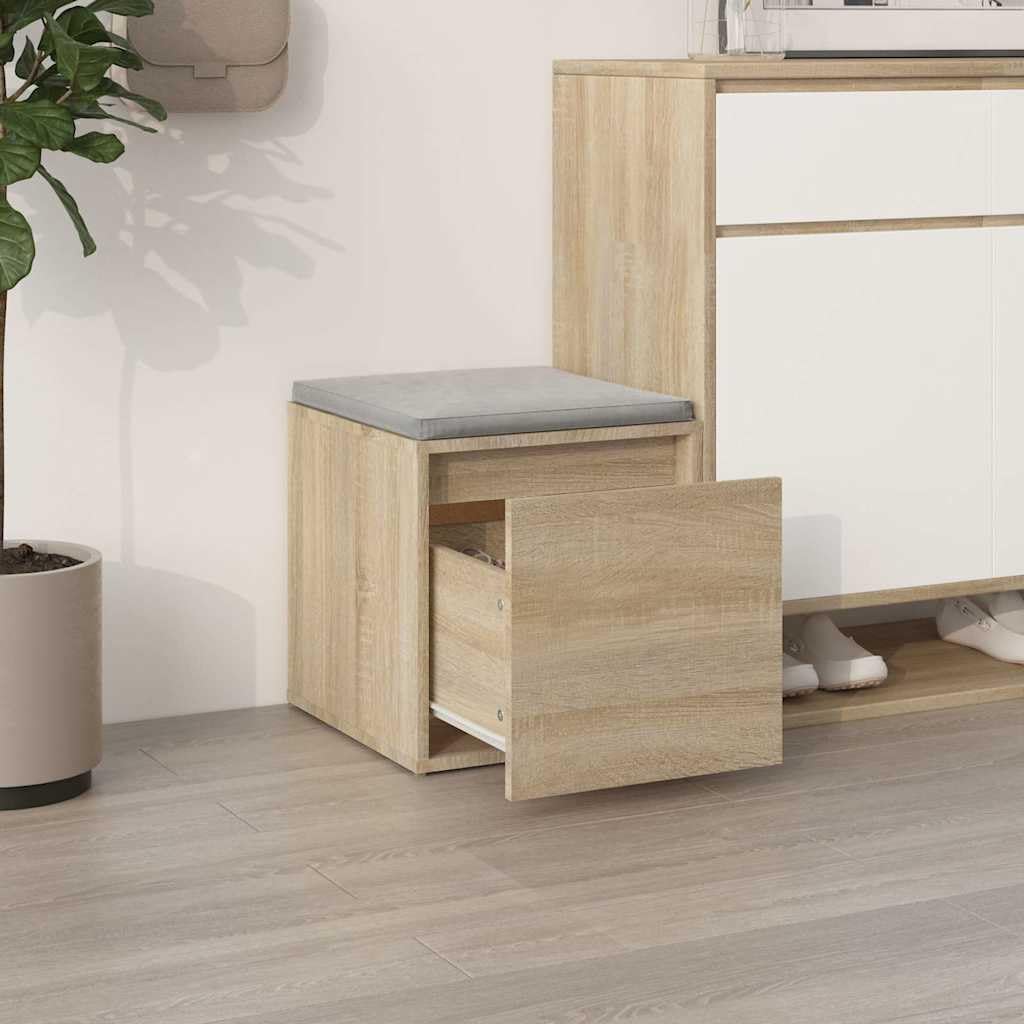 Pudełko z szufladami dąb Sonoma z materiału drewnopochodnego 40,5 x 40 x 40 cm z szufladą, miejsce do przechowywania do salonu, sypialni, przedpokoju i biura, porządek na ubrania i książki