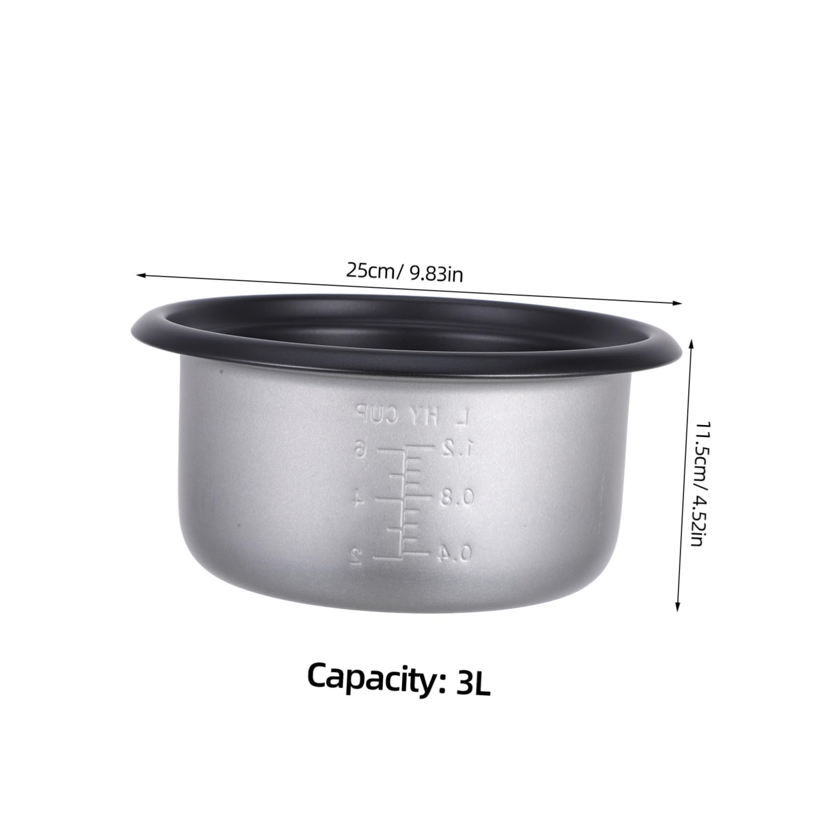Pot Intérieur pour Cuiseur à Riz 3 L en Alliage, Remplacement Antiadhésif | Pot Interieur Cuiseur Riz, Finition Soignée, pour Cuiseur à Riz Domestique et Hôtel Style Aléatoire