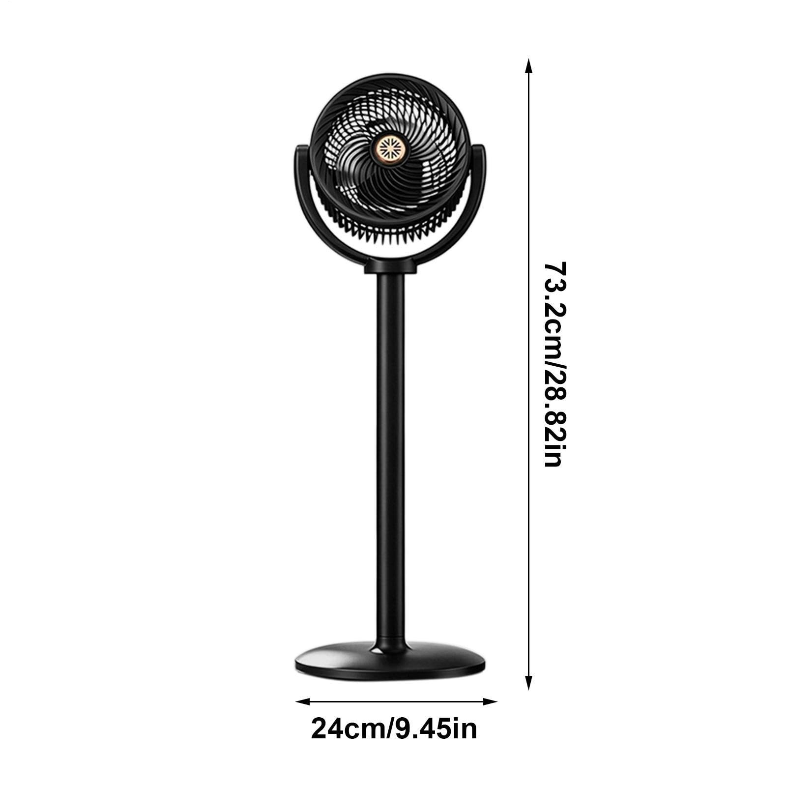 Ventilador Oscilante Soplador Solar Ajustable En Altura Potente Con Luz | Ventilador Grande de 5 Velocidades Para Garaje Oficina Patio Tienda Dormitorio Baño Interior Habitación Hogar