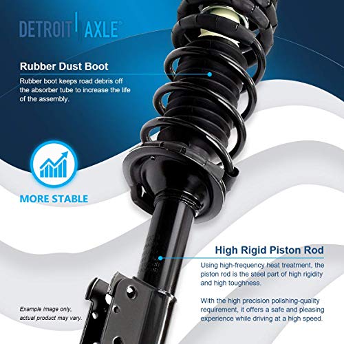 Image of Detroit Axle - 2 Rear Ready Struts for Chevy Classic Malibu Pontiac Grand AM Olds Alero Cutlass Struts w /Coil Spring Assembly Replacement Quick Install Ready Struts Shocks Assembly