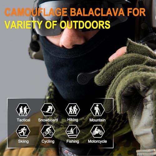 Image of Camo Balaclava Face Mask for Man and Women-Hunting,Skiing,Motorcycle Windproof,UV Protection&Military Training