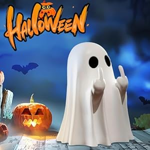 Halloween ghost figurine ghost decor funny ghost statue cute ghost figurine ghost statue halloween decoration for gift props tabletop home decor new years gifts  urban country home decor
