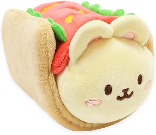 Manta pequeña Anirollz Plush de 6 pulgadas Hotdog,Hamburguesa,Donut de chocolate,Sushi de huevo,Nori Maki,Sushi de salmón,Tempura de camarones,Sushi