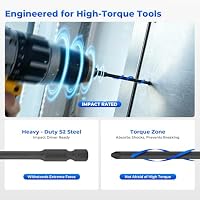 Steinwhale Impact Rated Screwdriver Bit Set, 3" & 4" Extended Long Magnetic Power Bits, Premium S2 Steel, Shock-Absorbing Design, 1/4" Hex Shank for Power Drill & Impact Driver (4 Inch Pozidriv) – Ansicht 5