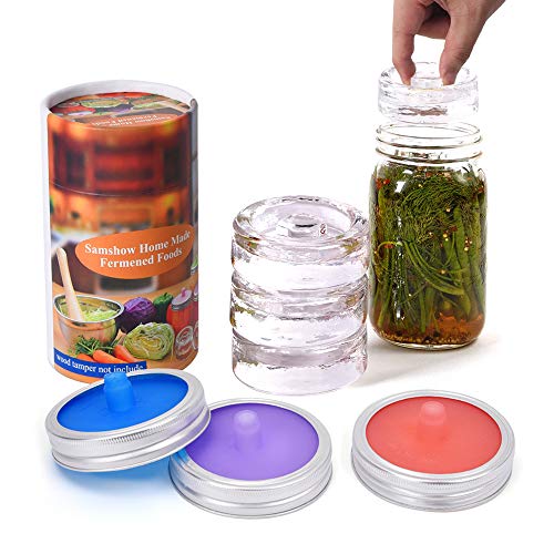 Samshow fermentation kit - 3 Pack of Fermentation Glass Weights with Easy Grip