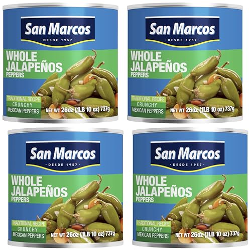 Image of San Marcos Whole Jalapeno Peppers, 26 Ounce (Pack of 4)