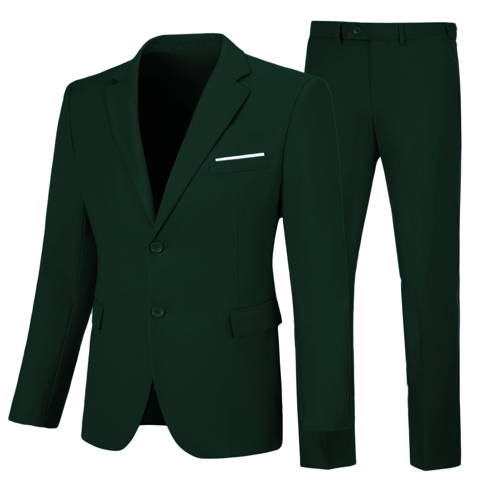 elionm Mens 2 Piece Suit Slim Fit Business Wedding Party Tuxedo Dress Suits for Men Jacket and Pants Set-picture-13