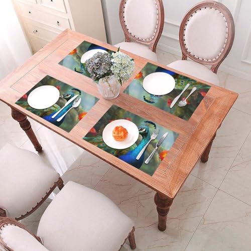 Sets de table rectangulaires lavables pour protéger la table à manger