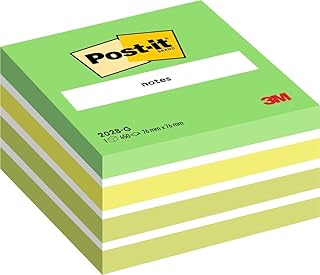 Post-it Haftnotiz-Würfel Pastellgrün, 1 Block mit 450 Blatt, 76 mm x 76 mm, Grün/Weiß - Selbstklebende Notizzettel für Notizen, To-Do-Listen und Erinnerungen