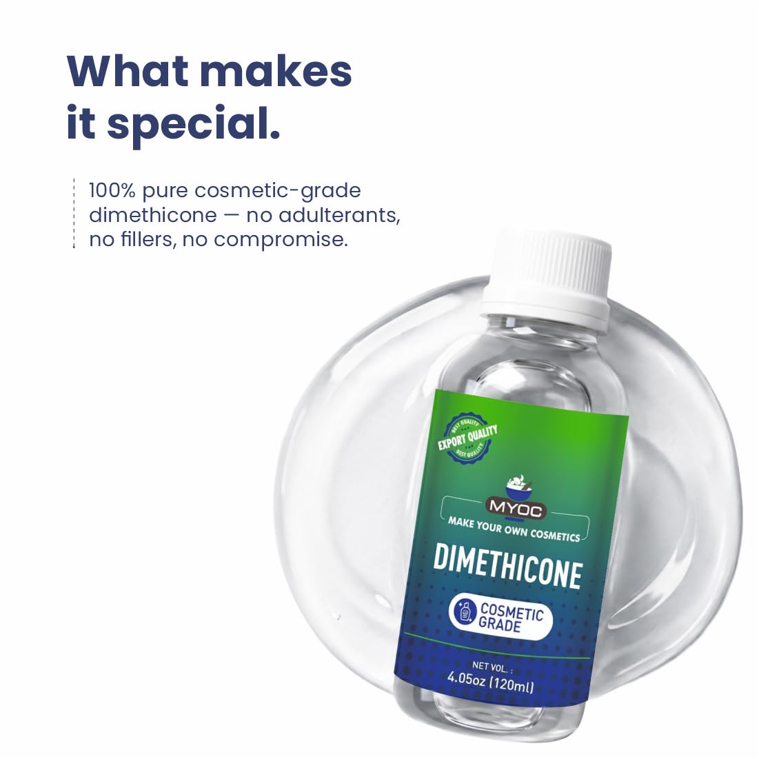 Dimethicone (240 ml / 8.11 fl oz) Pack of 2 - Cosmetic Grade Silicone Emollient for Creams Serums Hair Conditioners & DIY Formulations