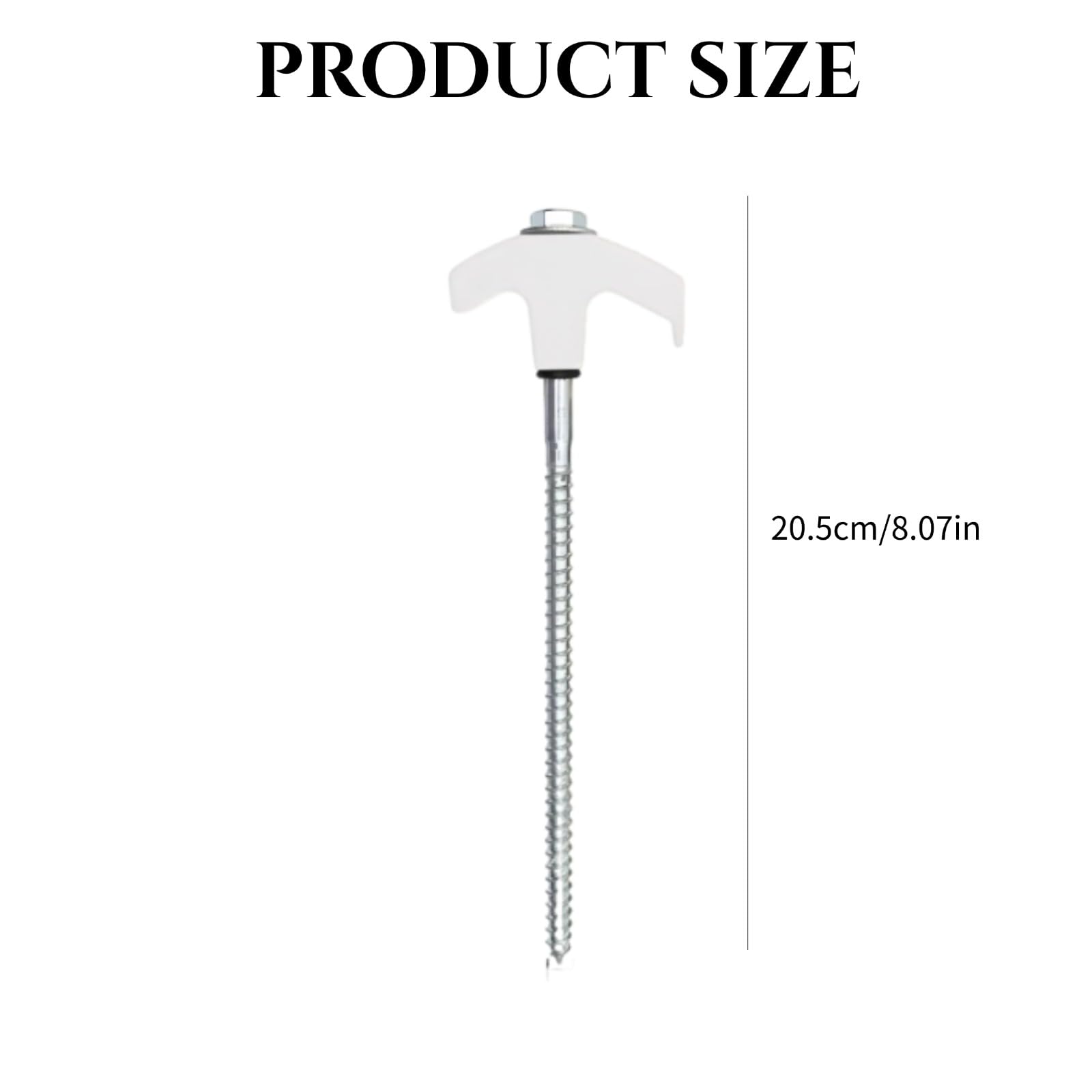 10 Piezas Piquetas de Acero para Carpa, Clavijas de Tienda de Acero, Clavos de Tierra Robustos con Rosca, Clavijas Camping Suelo Duro, para Tiendas de Jardín, Camping, Pesca y Bosques