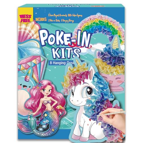 Kit loisirs créatifs fille licorne et sirène sans désordre de 8 pièces pour anniversaire