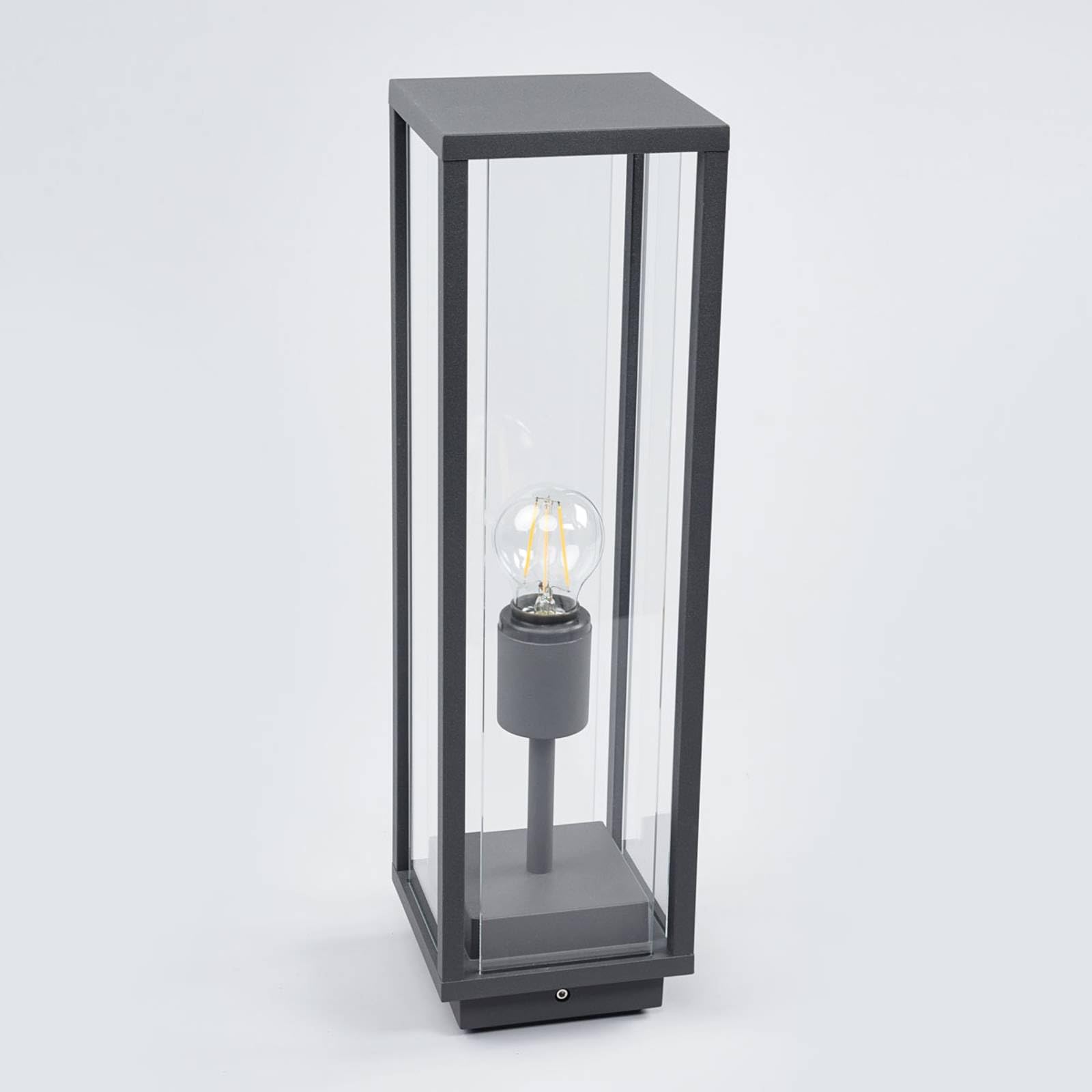 Lucande Außenleuchte Overa – Moderne Pollerleuchte Aus Alu, IP44, 68 Cm Hoch, Für Terrasse & Garten