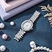 Imagen de Healeved Reloj de Pulsera Mujer Elegante y Delicado en Metal Plata Pantalla Precisa y Cómodo para Uso Diario y Ocasiones Formales