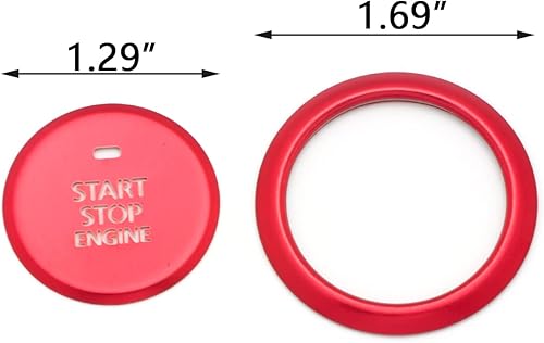 Miniatura 2 de Xotic Tech - Botón de arranque de motor sin llave, aleación de aluminio roja, compatible con Mazda 3 2020 en adelante