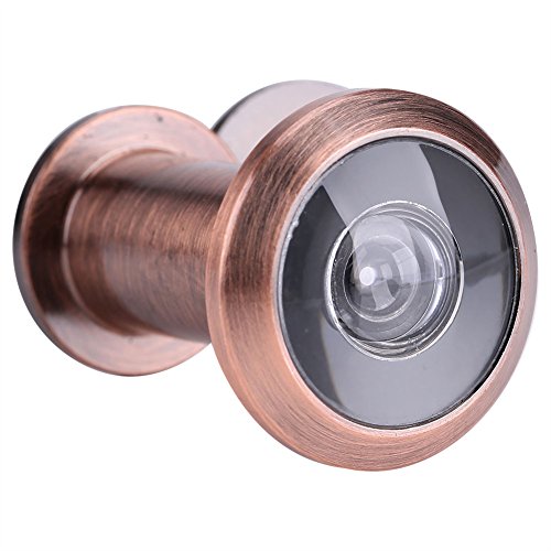 2Pzs Mirilla para puerta, ángulo amplio de 200 grados, 16mm, visor óptico para seguridad del hogar oficina hotel (Oro Rosa) miniatura 7