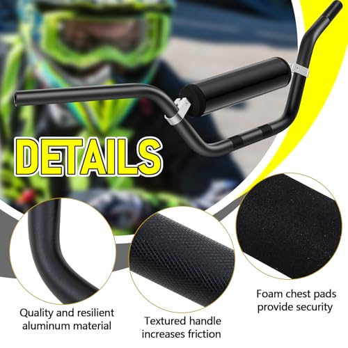 Image of 7 /8 inch 22mm Dirt Bike Handlebars with Foam Pad Atv Motorcycle Handlebars for Motocross Atv Dirt Bike Ebike (Black)