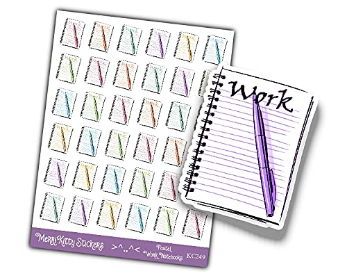 Multi-coloured Work Stickers – Work Notebook Stickers – Work Planner ...