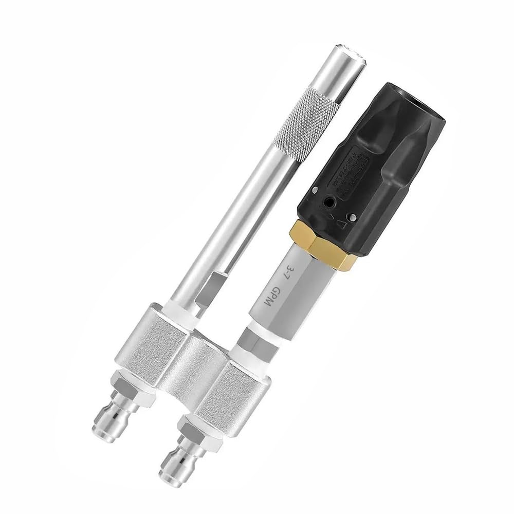 1 boquilla giratoria para lavadora a presión, boquilla de pulverización de acero inoxidable de 17 cm para limpieza de manchas de gran área