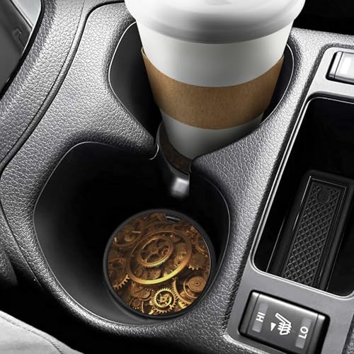 Portavasos para coche con diseño steampunk, 2 unidades miniatura 6